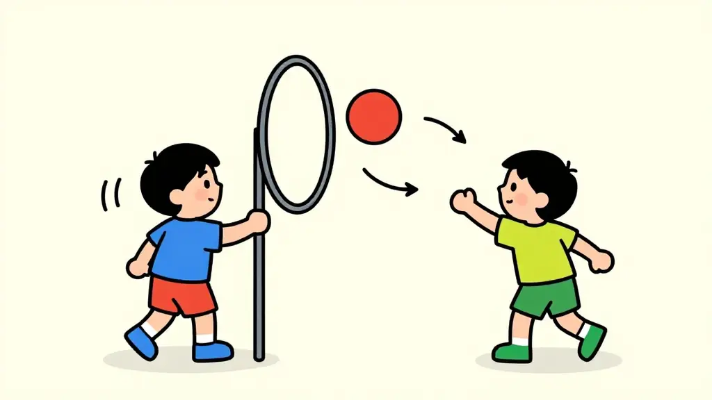 Illustration du jeu « Lancer sans tomber »