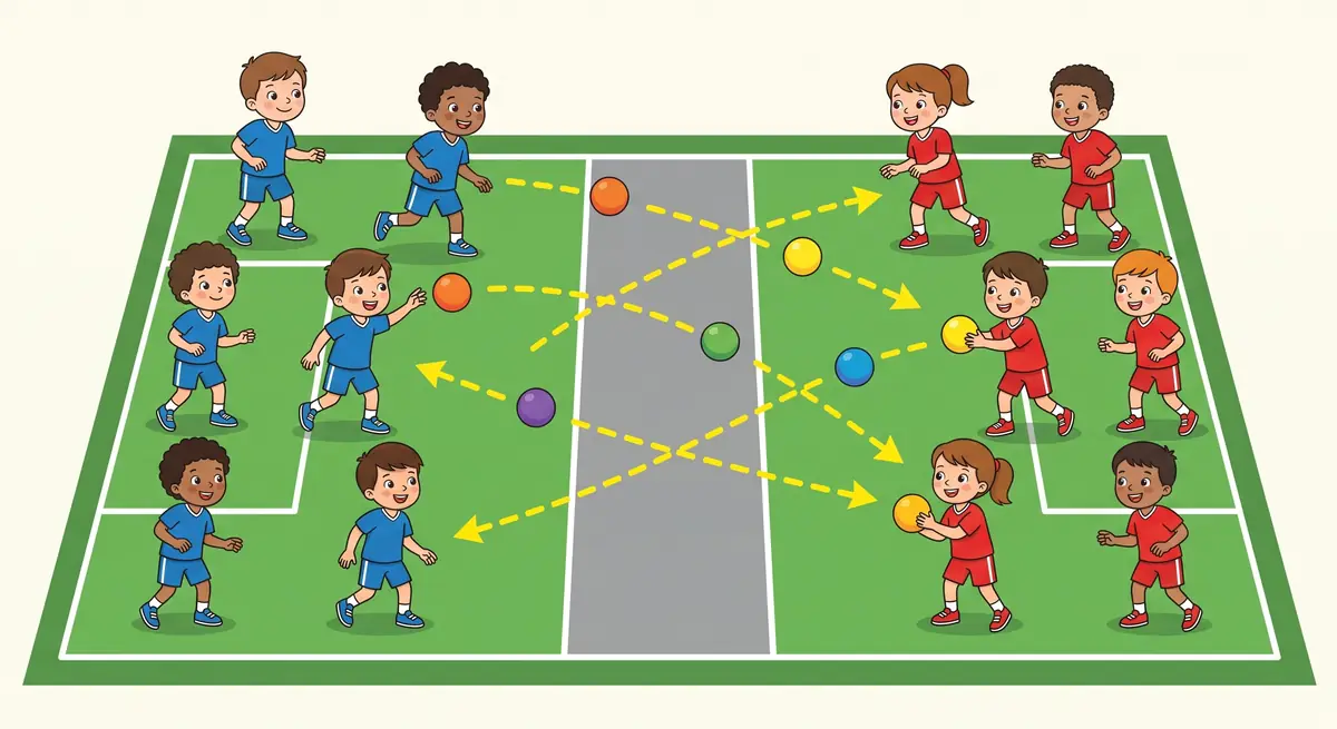 Illustration du jeu « Les Balles Brûlantes »