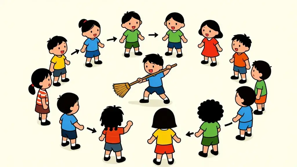 Illustration du jeu « Train de balai »