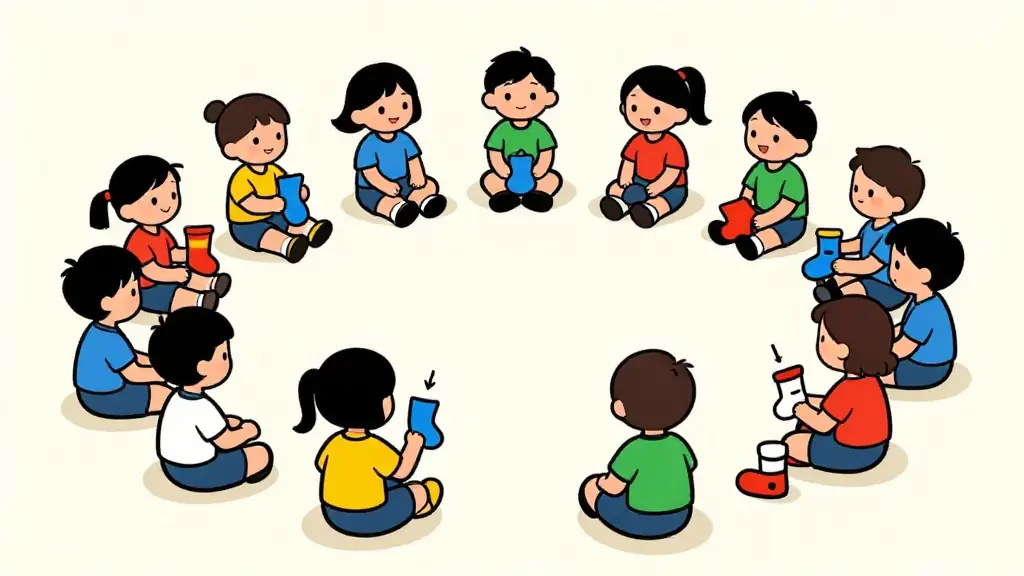 Illustration du jeu « Raconter avec des marottes »