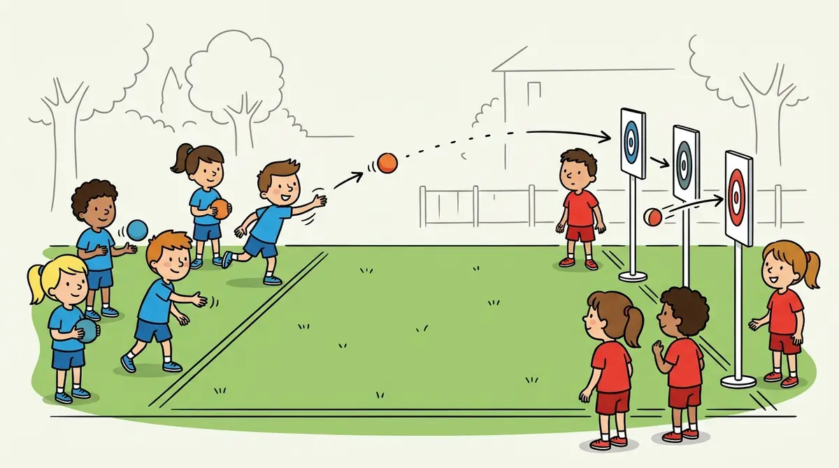 Illustration du jeu « La balle brûlante »