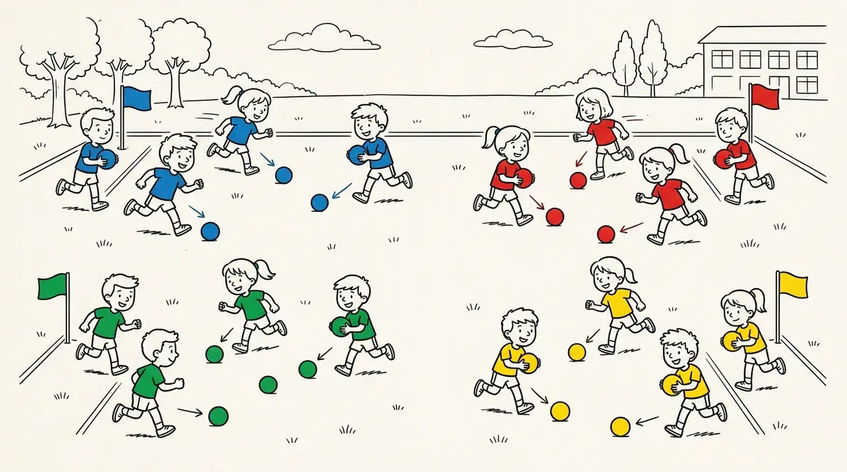 Illustration du jeu « La chasse aux ballons »
