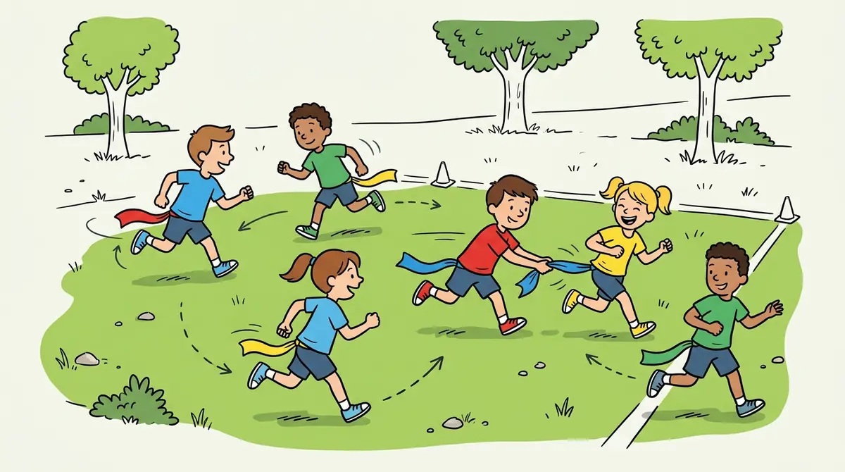 Illustration du jeu « Attraper la queue »