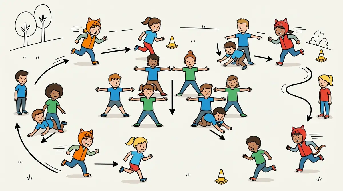 Illustration du jeu « Freeze tag »