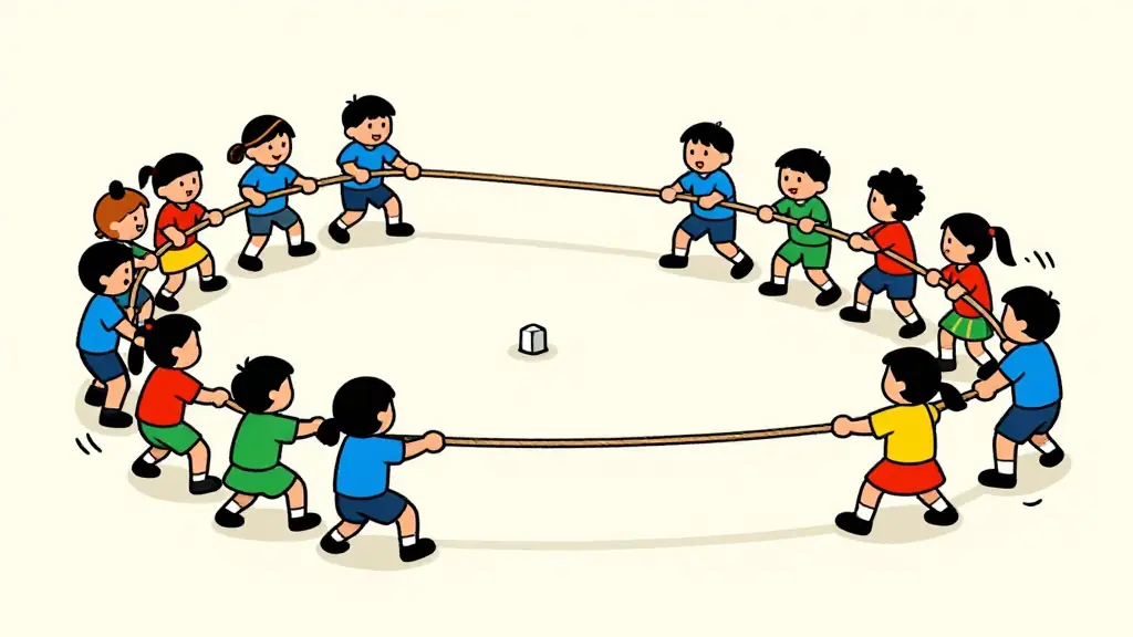 Illustration du jeu « Tug of war »