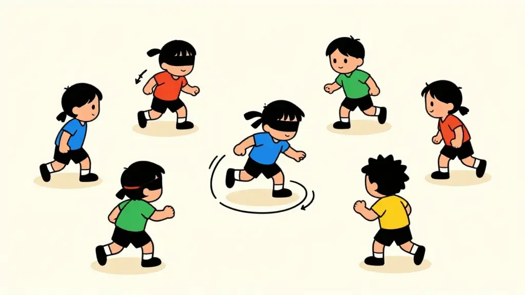 Illustration du jeu « Blind man's buff »