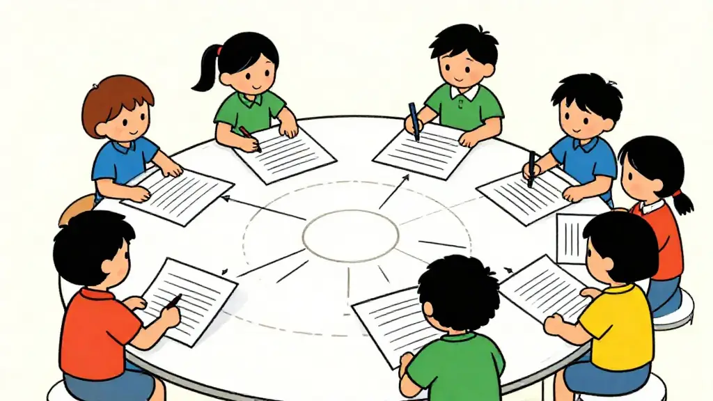 Illustration du jeu « Telephone pictionary »