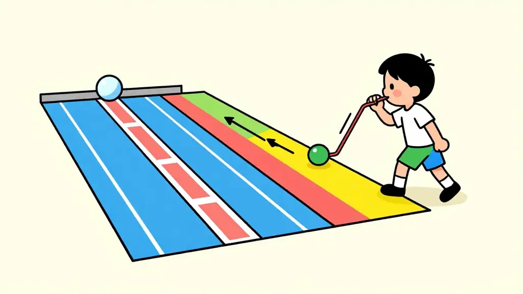 Illustration du jeu « Souffle-Balle »
