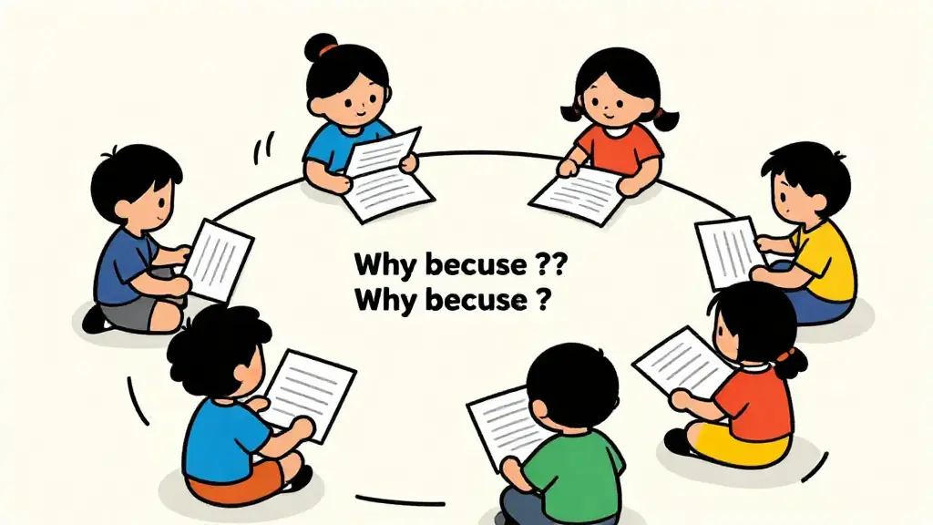 Illustration du jeu « Pourquoi ? Parce que... »