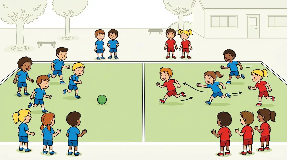 Illustration du jeu « Balle Au Camp »