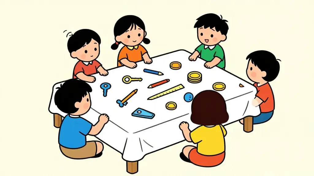 Illustration du jeu « La table recouverte »