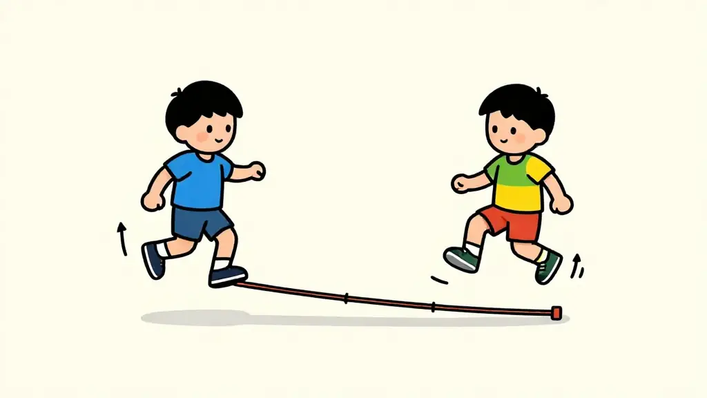 Illustration du jeu « L'élastique de cour »