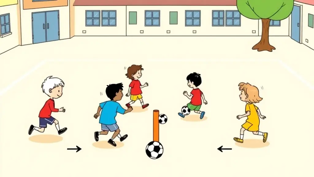 Illustration du jeu « Foot-relais »
