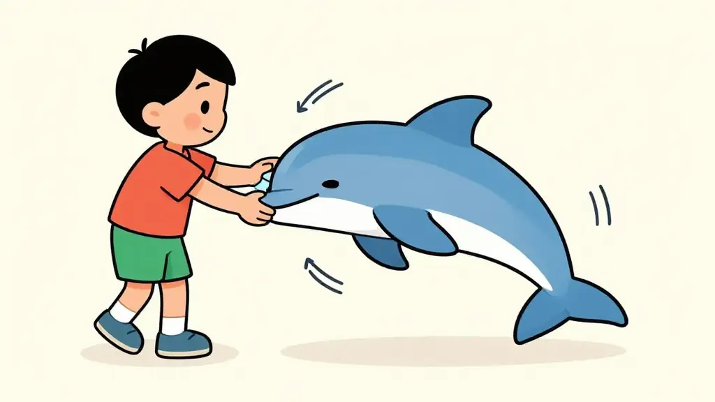 Illustration du jeu « Les dauphins »