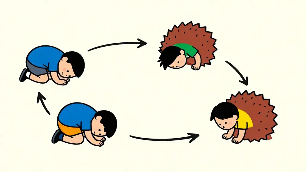 Illustration du jeu « Roule déroule hérisson »