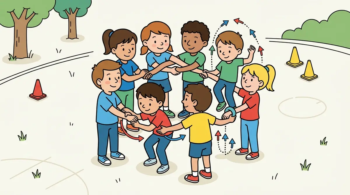Illustration du jeu « Le nœud humain »