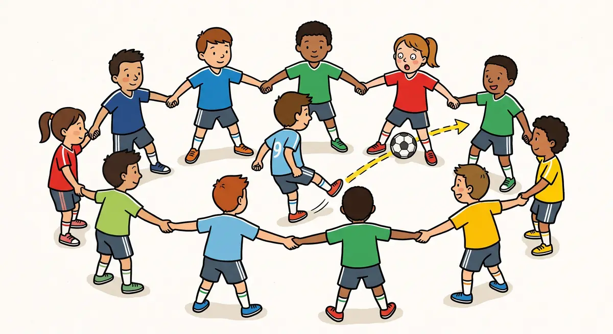 Illustration du jeu « Soccer en cercle »