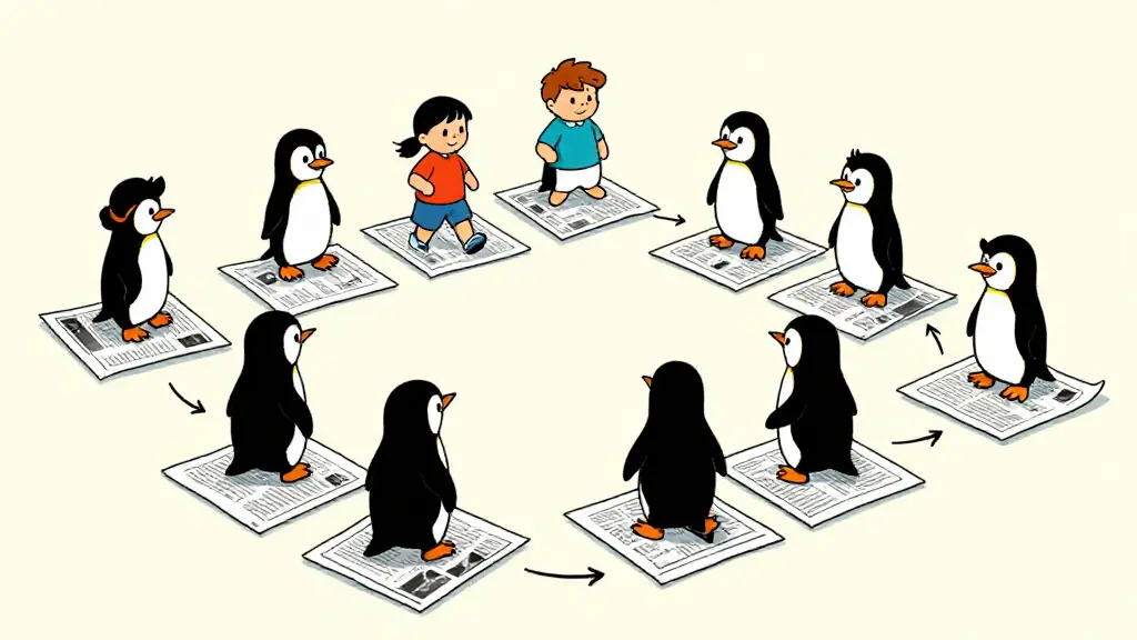 Illustration du jeu « Pingouins sur la banquise »