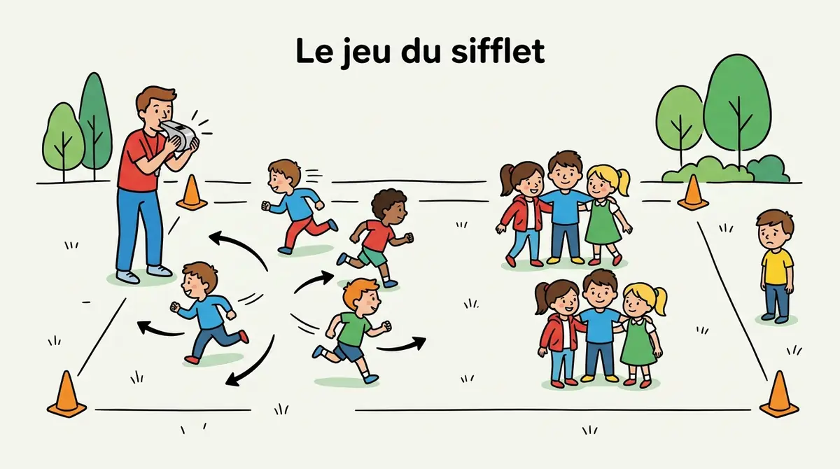 Illustration du jeu « Le jeu du sifflet »