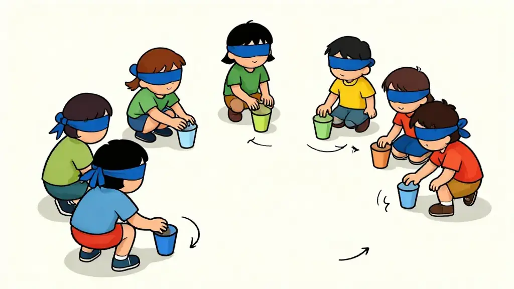 Illustration du jeu « Les mendiants aveugles »