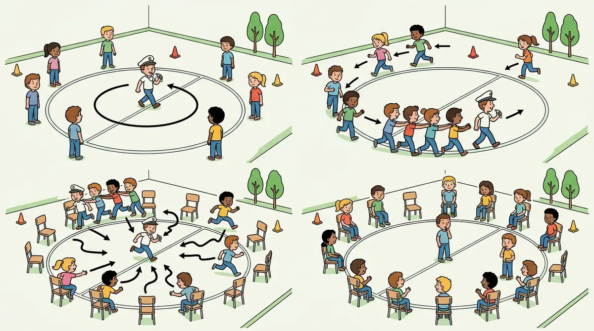 Illustration du jeu « La mer est agitée (Les petits bateaux) »