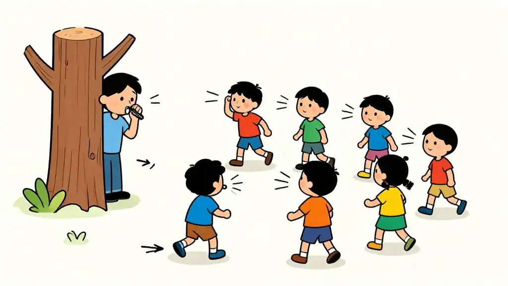 Illustration du jeu « La course au sifflet »