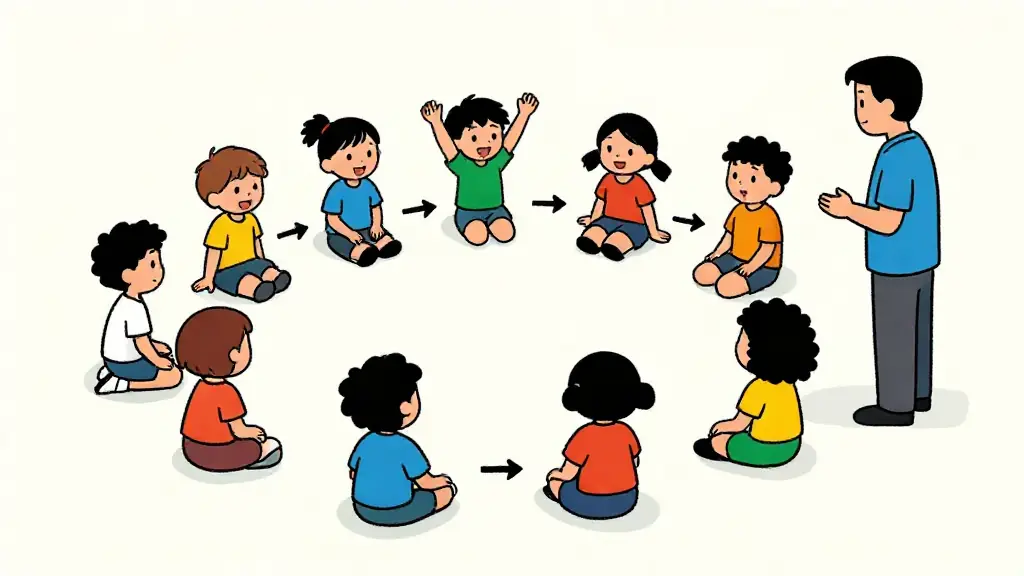 Illustration du jeu « Debout - Assis »