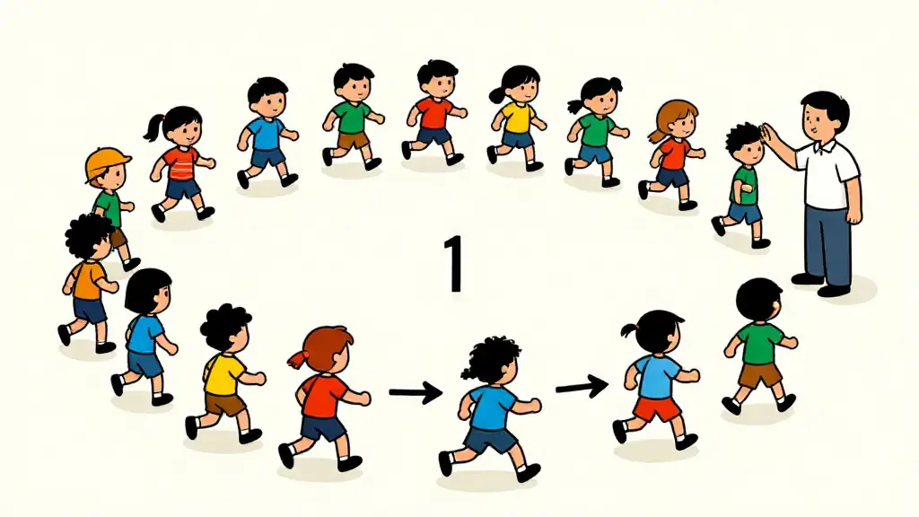 Illustration du jeu « Le regroupement »