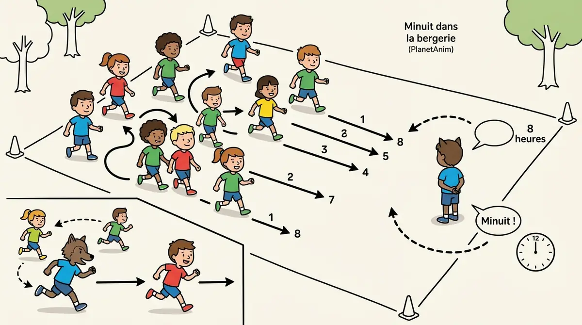 Illustration du jeu « Minuit dans la bergerie (PlanetAnim) »