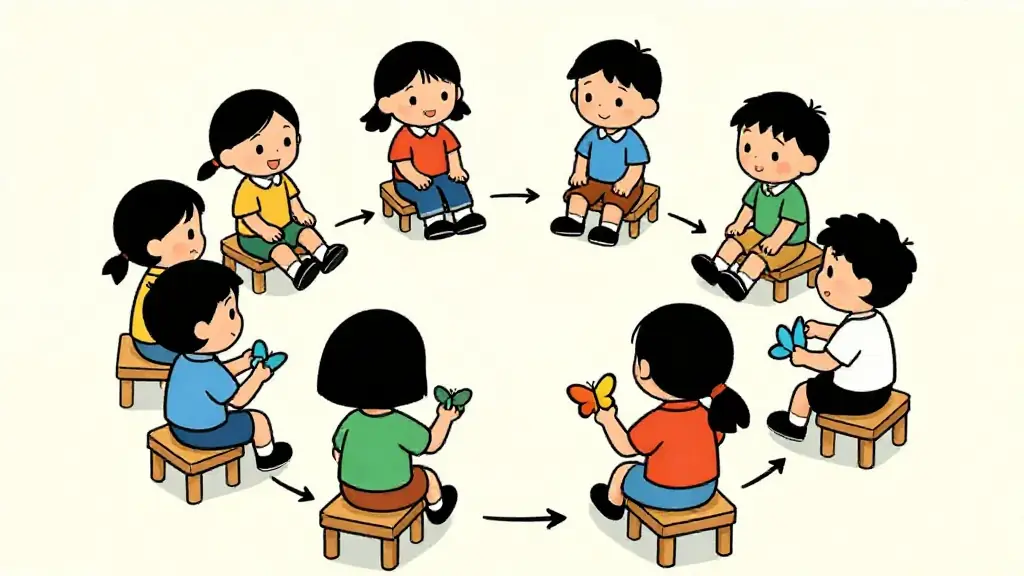 Illustration du jeu « Germaine, veux-tu voir ma collection de papillons ? »