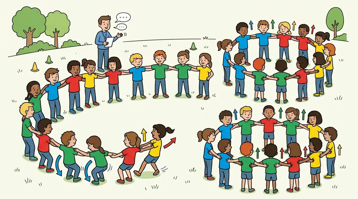 Illustration du jeu « La ronde Assis-Debout »