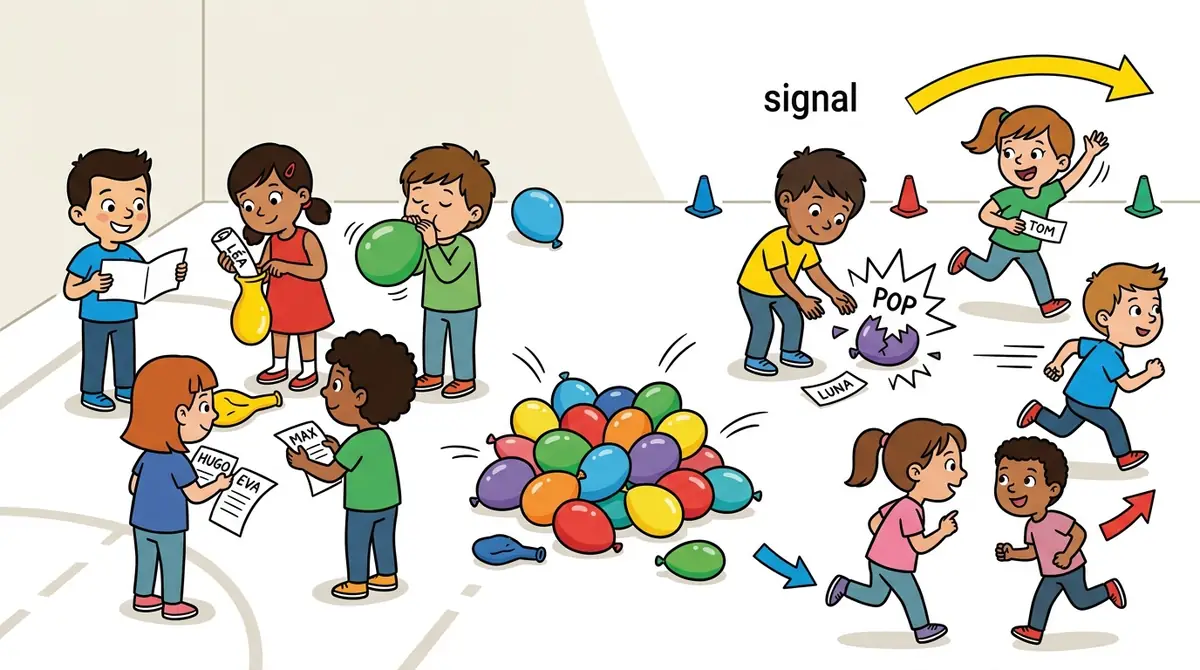 Illustration du jeu « Les ballons »
