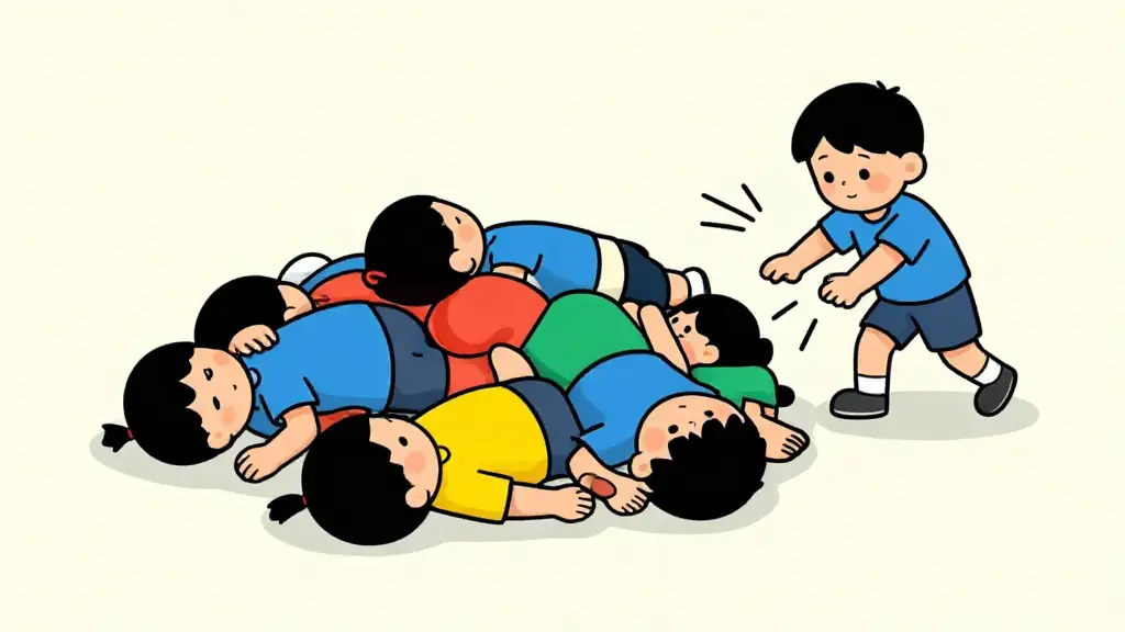 Illustration du jeu « Mikado géant »