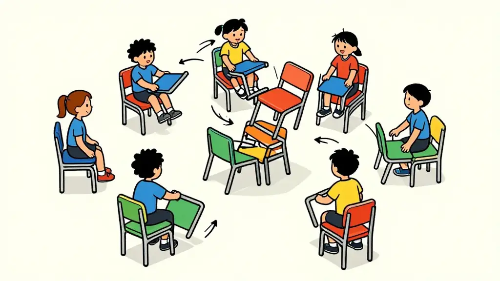 Illustration du jeu « Mikado-chaise »