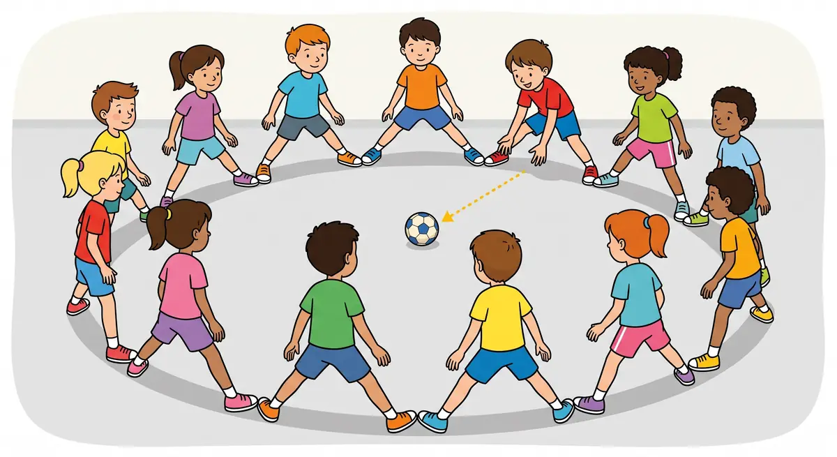 Illustration du jeu « Le ballon en cage »