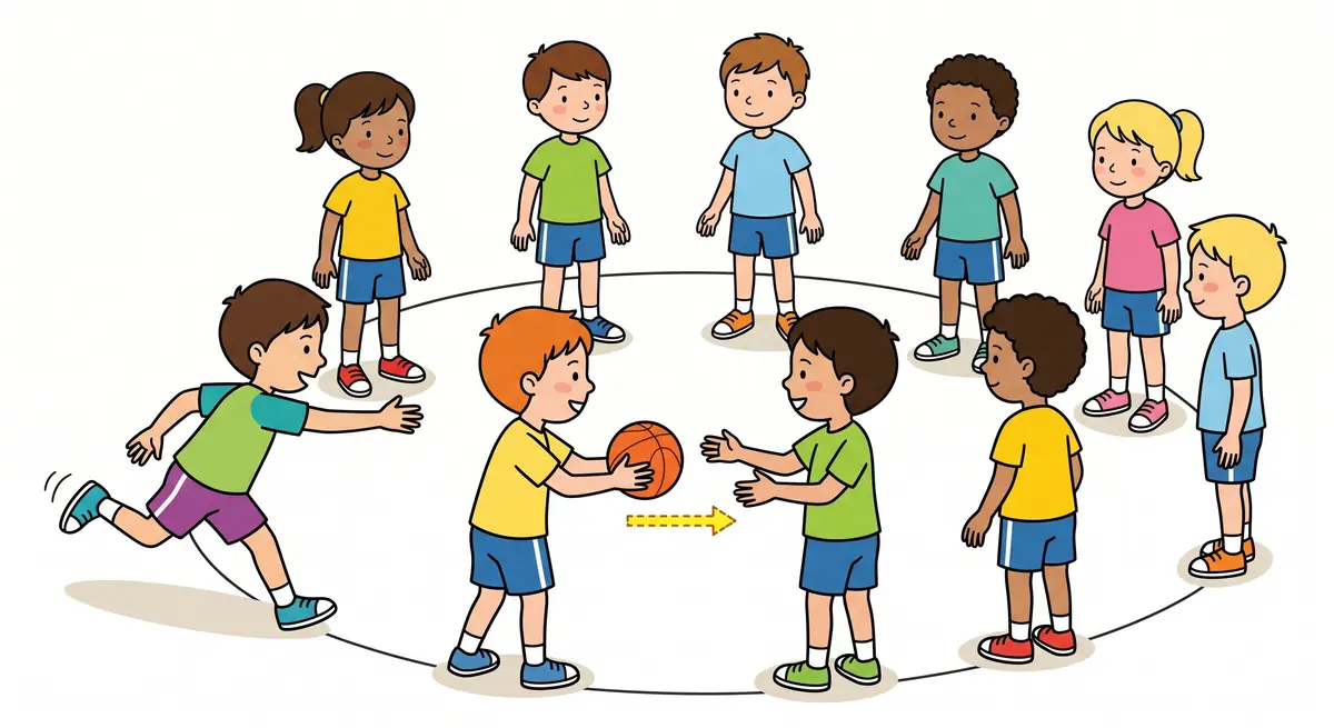 Illustration du jeu « Le ballon voyageur »
