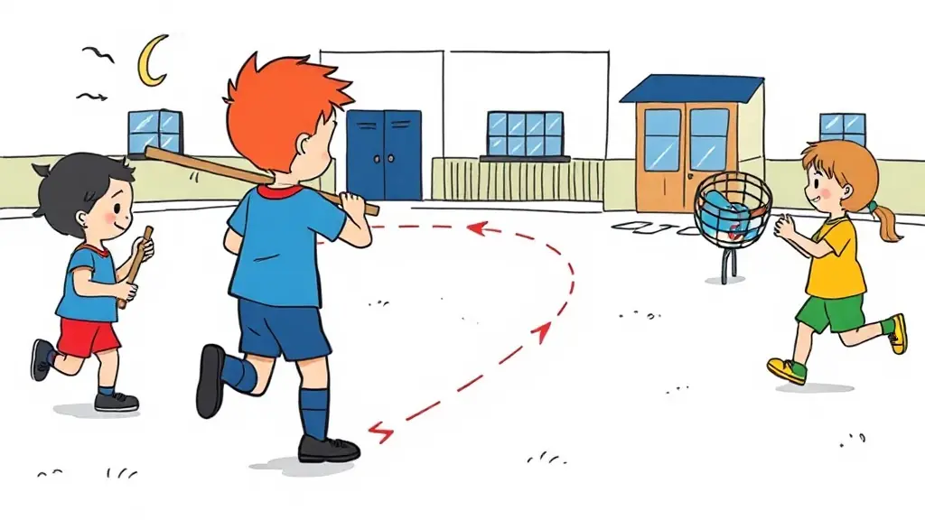 Illustration du jeu « Aller contourner l'obstacle »