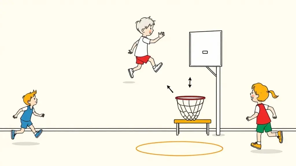Illustration du jeu « Courir, grimper, sauter »