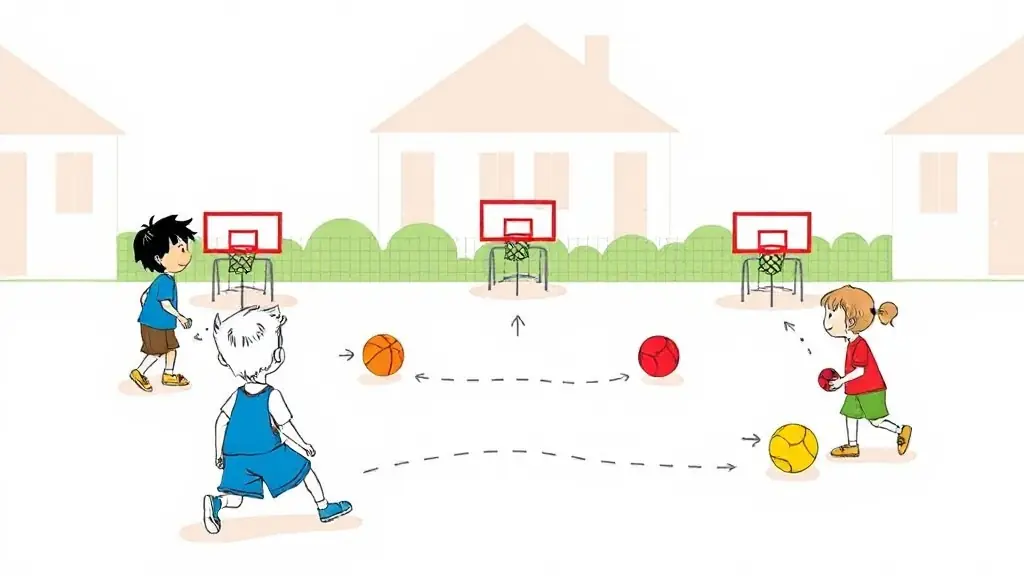 Illustration du jeu « La course aux 3 balles »