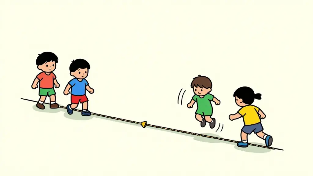 Illustration du jeu « Deux oiseaux (Corde) »