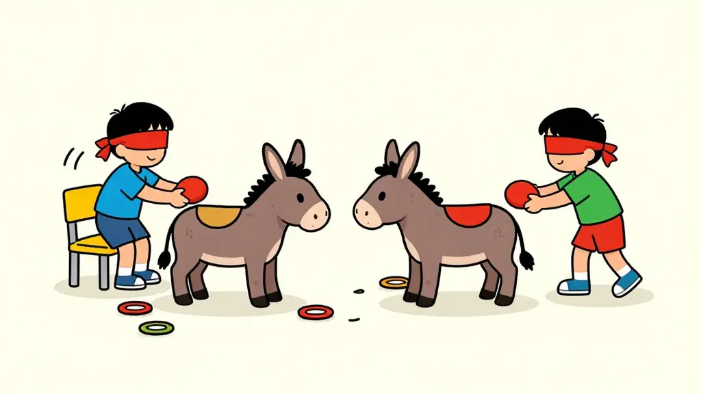 Illustration du jeu « L'âne à ferrer »