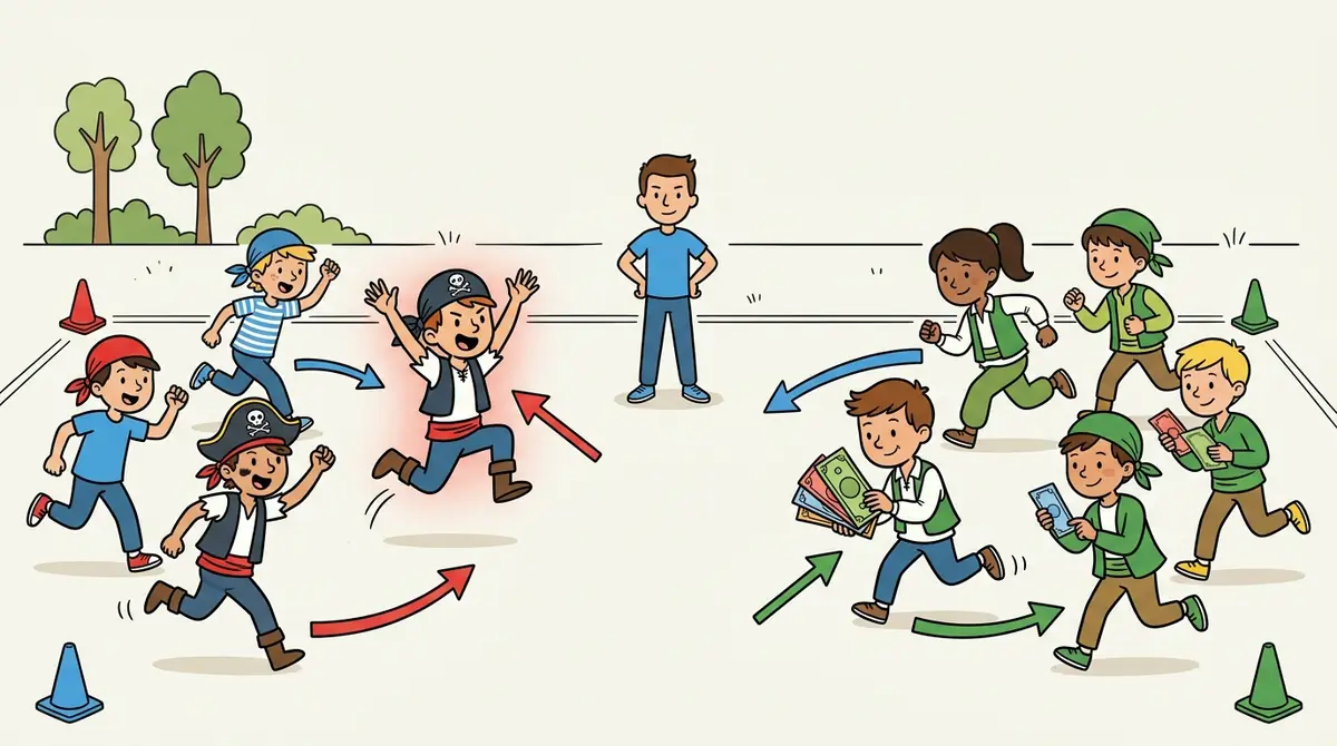 Illustration du jeu « Les Pirates et les Marchands »