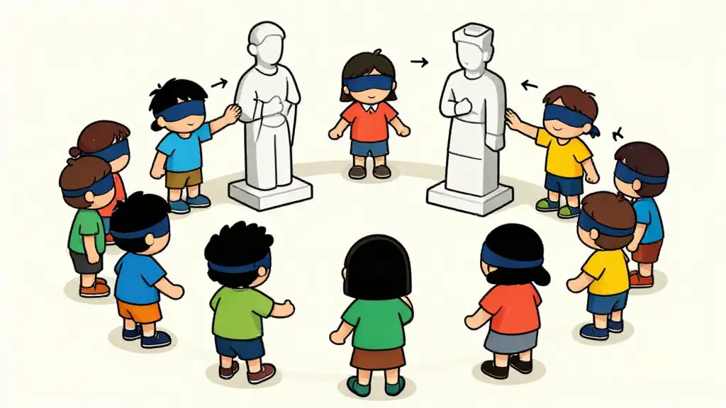 Illustration du jeu « Les statues Au Musée »