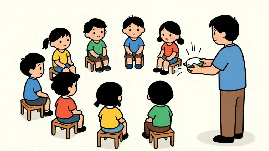 Illustration du jeu « Passe-passe (Foulard dans le dos) »