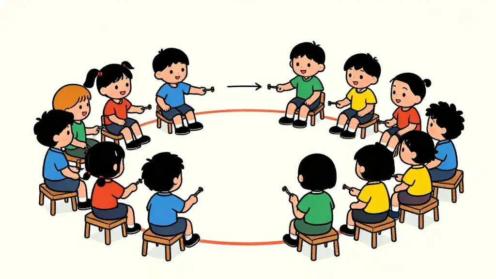 Illustration du jeu « À qui faut-il passer la clef ? »