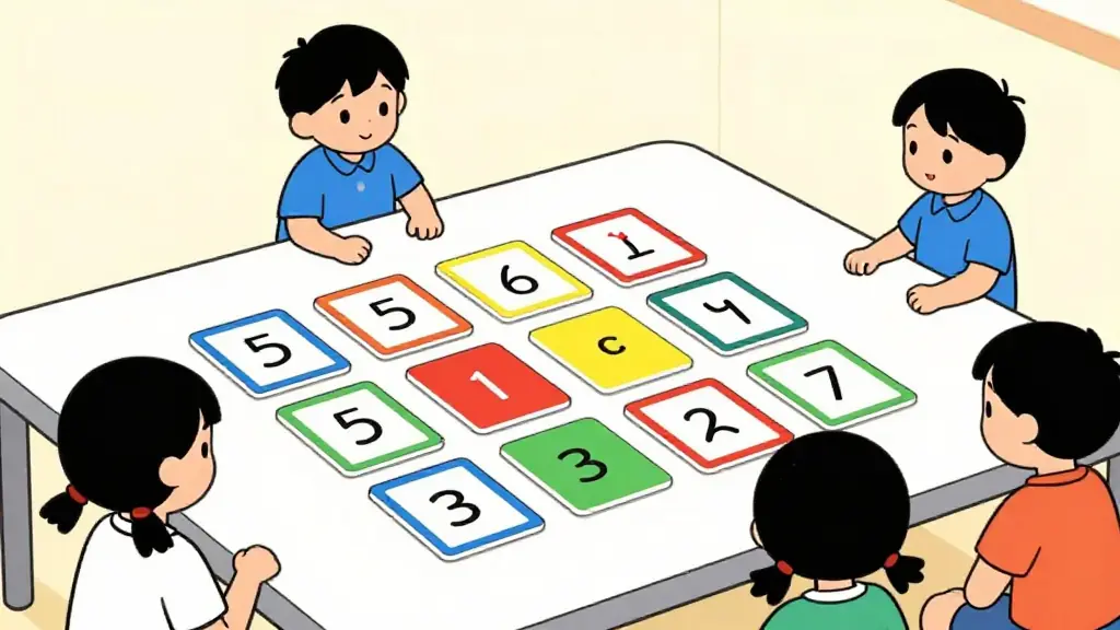 Illustration du jeu « L'arc-en-ciel »