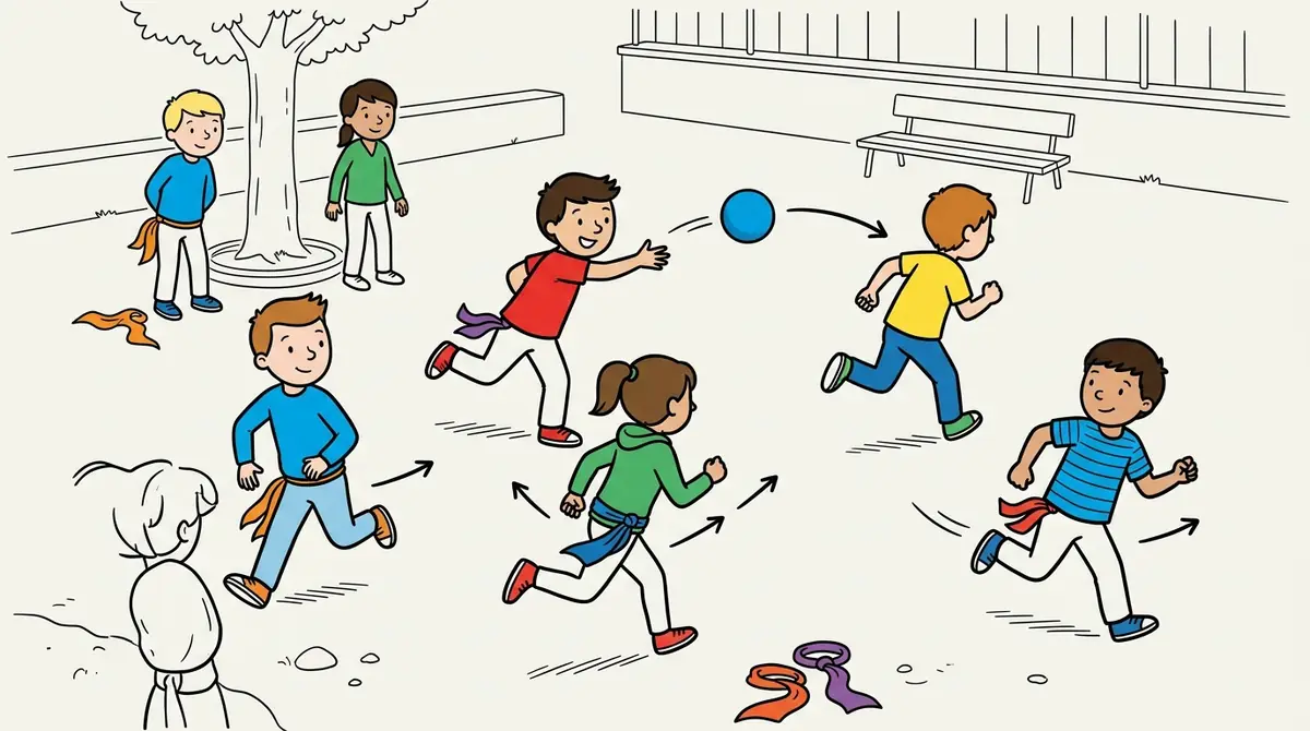 Illustration du jeu « Balle nommée au cercle »