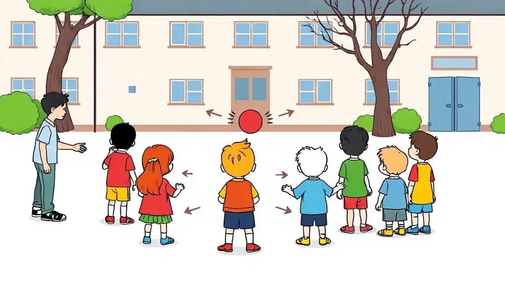 Illustration du jeu « Relais-balle assis et debout »