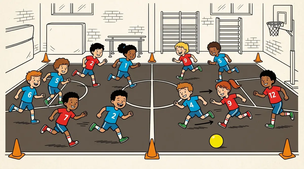 Illustration du jeu « La balle au prisonnier »