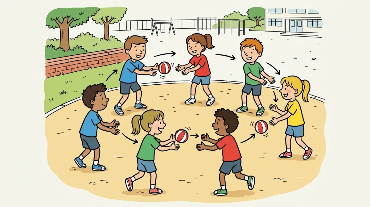 Illustration du jeu « Ballon-couloir »